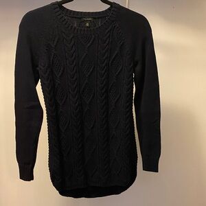 Talbots Dark Blue Cable Knit Sweater